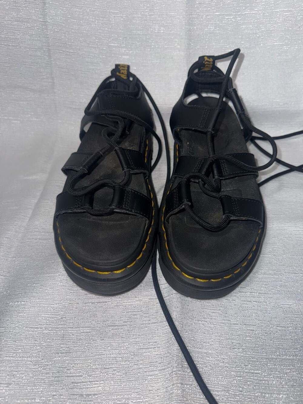 Dr. Martens Nartilla Hydro Leather Lace Up Gladiator Sandals